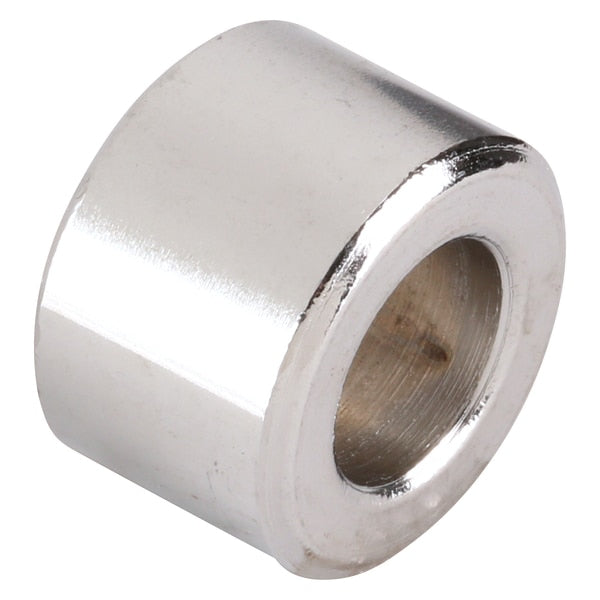 Round Spacer, 3/8 in Screw Size, Chrome Plated Steel, 1/2 in Overall Lg, 0.406 in Inside Dia
