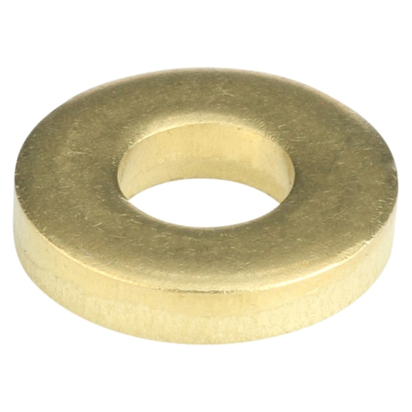 Flat Washer, Fits Bolt Size 1/4 in , Brass Plain Finish, 5 PK