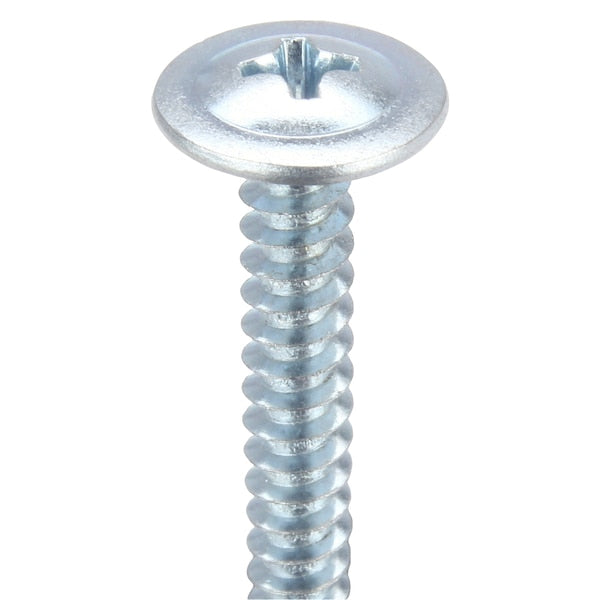 Sheet Metal Screw, #8 x 1-1/4 in, Zinc Plated Steel K-Lath Head Phillips Drive, 100 PK