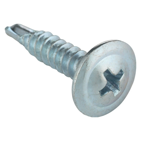 Self-Drilling Screw, #8 x 3/4 in, Zinc Plated Steel K-Lath Head Phillips Drive, 200 PK