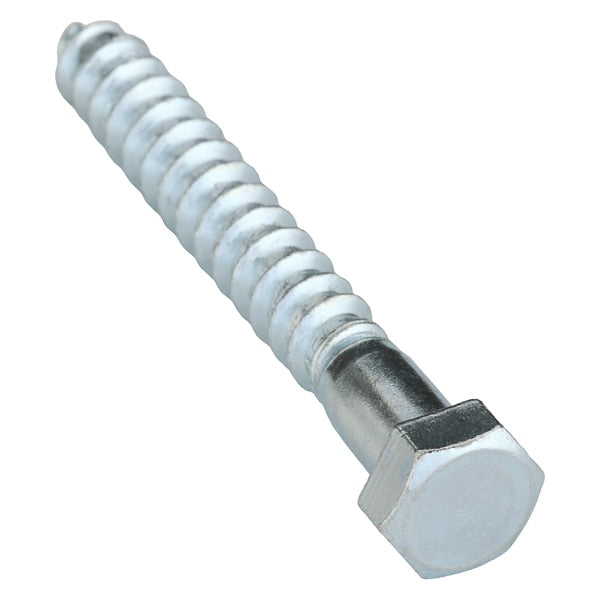 Lag Screw, 3/8 in, 3 in, Steel, Zinc Plated Hex External Hex Drive, 50 PK