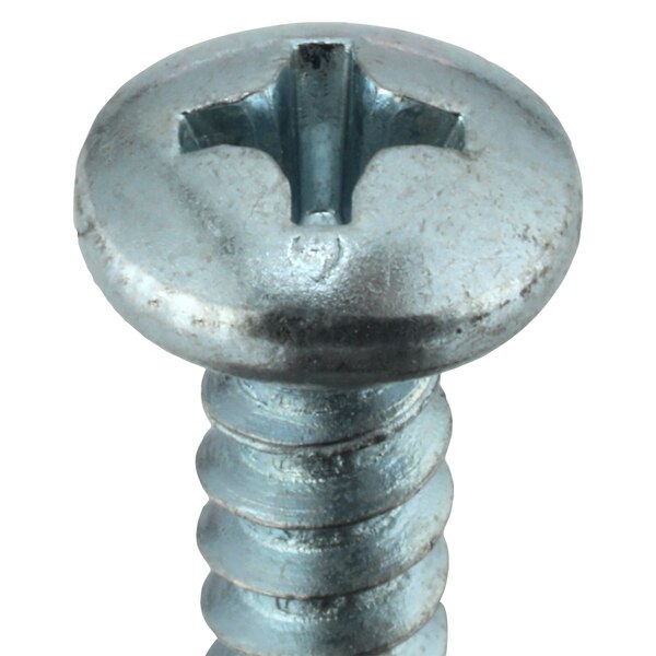 Self-Drilling Screw, #8 x 3/4 in, Zinc Plated Steel Pan Head Phillips Drive, 100 PK