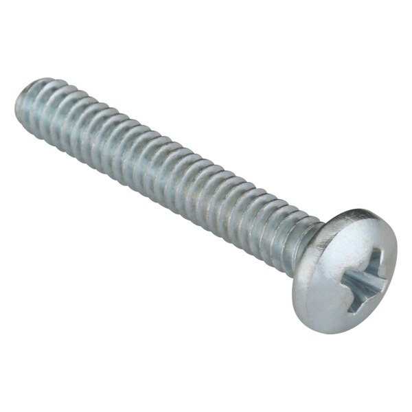 #10-24 x 1-1/4 in Phillips Pan Machine Screw, Zinc Plated Steel, 100 PK