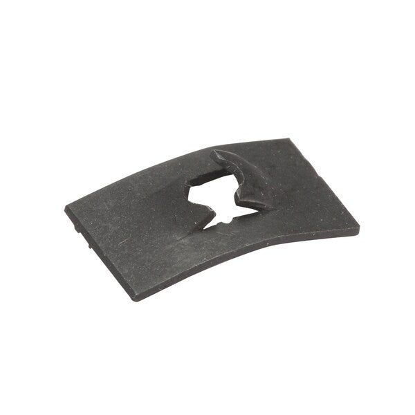 Spring Nut, #8, Flat Shape, Steel, Black Phosphate Finish, 100 PK