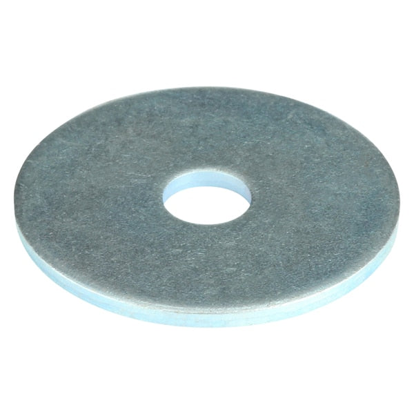 Fender Washer, Fits Bolt Size 3/16 in , Steel Zinc Plated Finish, 100 PK