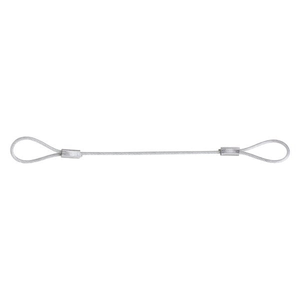2 Loops Lanyard, 6 in, 3/64 in Pin Dia., Galvanized Steel, Nylon Coated, 10 PK
