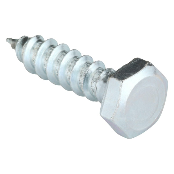 Lag Screw, 1/4 in, 1 in, Steel, Zinc Plated Hex External Hex Drive, 100 PK