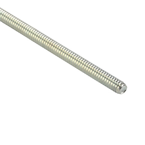 Fully Threaded Rod, 10-24, 10 ft, Steel, Grade A, Zinc Plated Finish