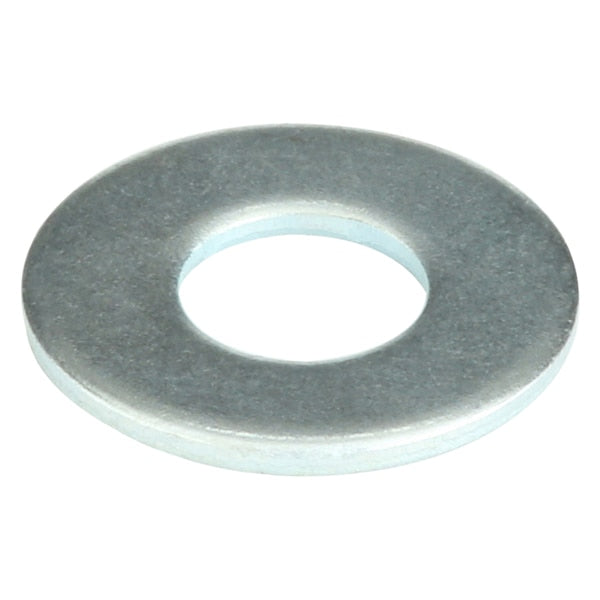 Flat Washer, Fits Bolt Size 3/16 in , Steel Zinc Plated Finish, 100 PK