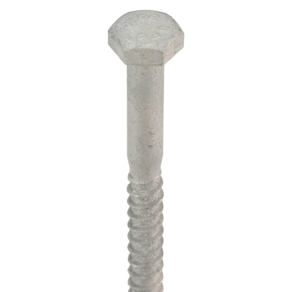 Lag Screw, 1/4 in, 3 in, Steel, Hot Dipped Galvanized Hex External Hex Drive, 100 PK