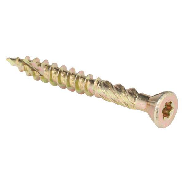 Deck Screw, #10 x 1-5/8 in, Steel, Flat Head, Torx Drive, 200 PK