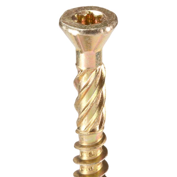 Deck Screw, #10 x 1-5/8 in, Steel, Flat Head, Torx Drive, 200 PK