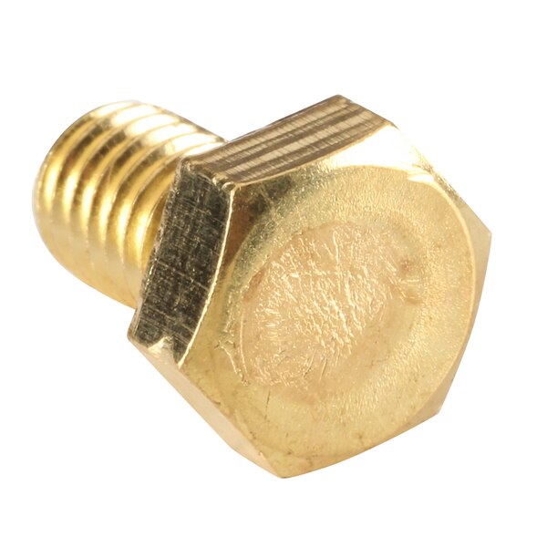 Not Graded, M6-1.00 Hex Head Cap Screw, Plain Brass, 10 mm L, 25 PK
