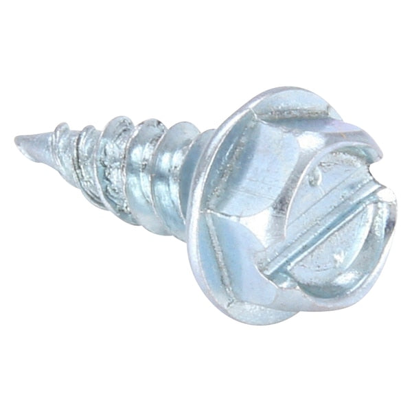 Sheet Metal Screw, #8 x 1/2 in, Plain Steel Hex Head External Hex Drive, 1000 PK
