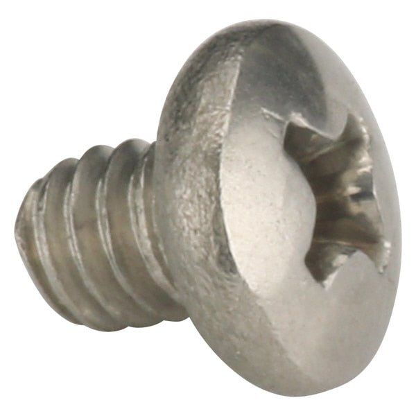 #8-32 x 3/16 in Phillips Pan Machine Screw, Plain 18-8 Stainless Steel, 100 PK