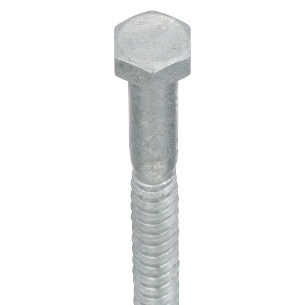 Lag Screw, 1/2 in, 6 in, Steel, Hot Dipped Galvanized Hex External Hex Drive, 25 PK