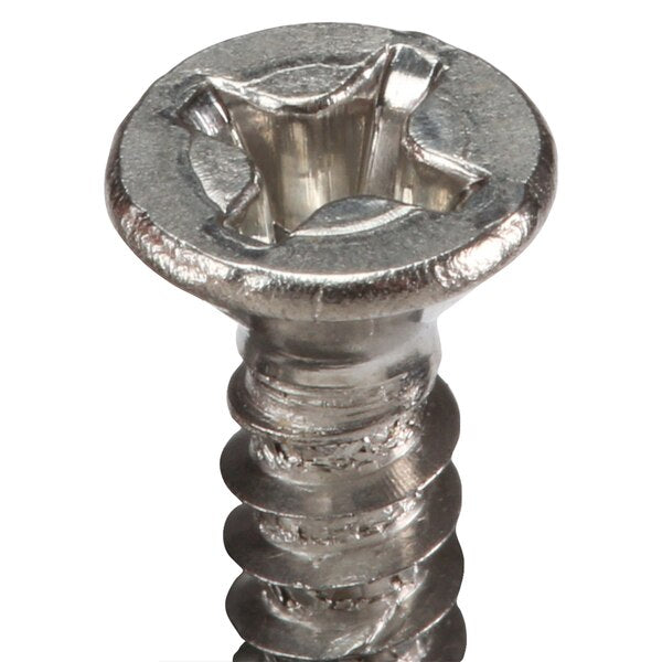 Sheet Metal Screw, #6 x 1/2 in, Plain 18-8 Stainless Steel Flat Head Phillips Drive, 100 PK