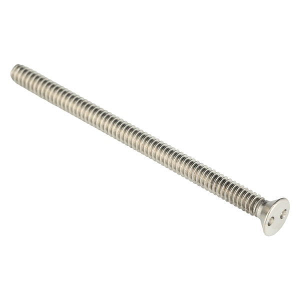 #6-32 x 2 in Spanner Flat Tamper Resistant Screw, 18-8 Stainless Steel, Plain Finish, 25 PK