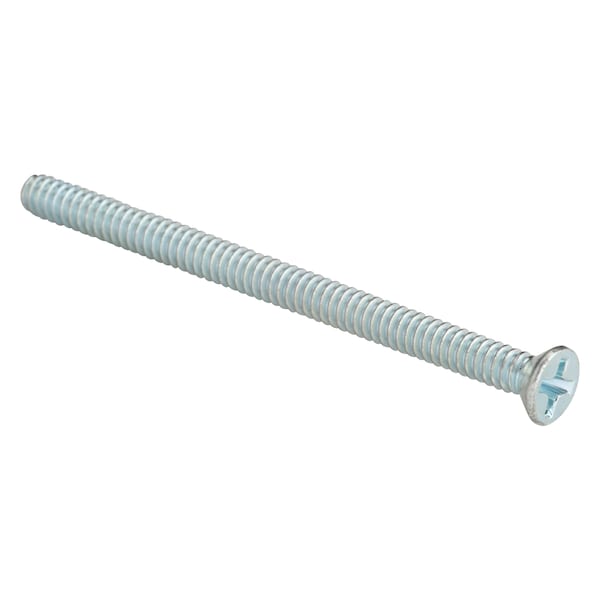 #6-32 x 2 in Phillips Flat Machine Screw, Zinc Plated Steel, 100 PK