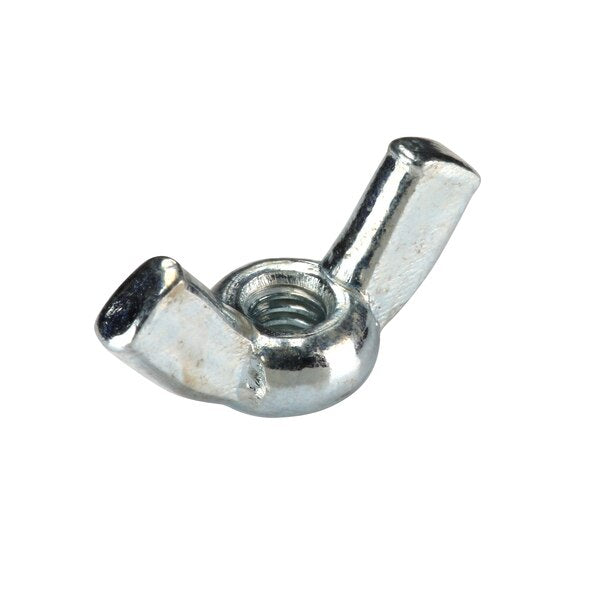Wing Nut, #8-32, Steel, Zinc Plated, 0.47 in Ht, 0.91 in Max Wing Span, 100 PK