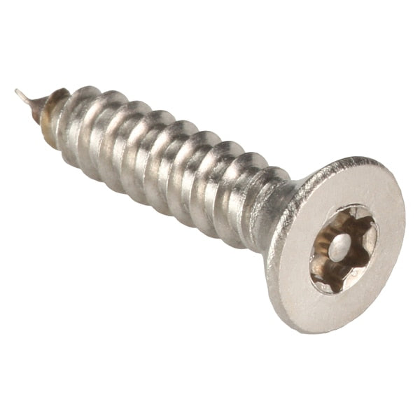3/4 in Torx Flat Tamper Resistant Screw, 18-8 Stainless Steel, Plain Finish, 25 PK
