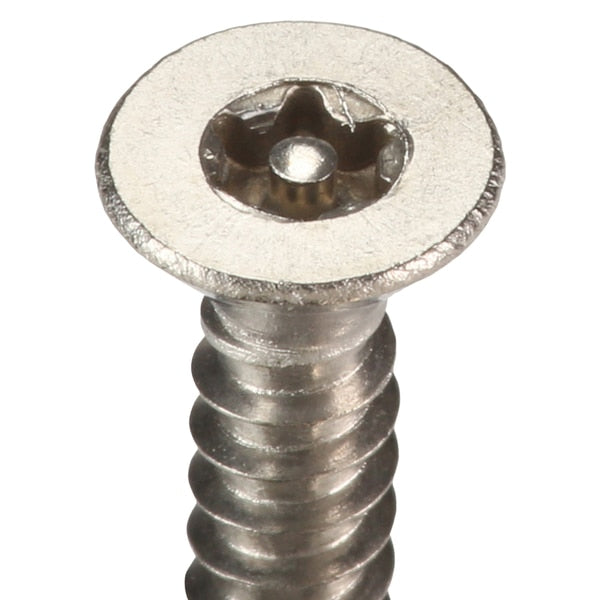 3/4 in Torx Flat Tamper Resistant Screw, 18-8 Stainless Steel, Plain Finish, 25 PK