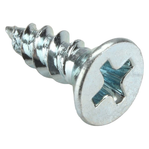 Wood Screw, #8, 1/2 in, Zinc Plated Steel Flat Head Phillips Drive, 100 PK