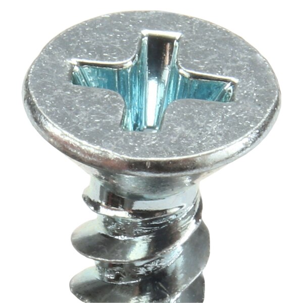 Wood Screw, #8, 1/2 in, Zinc Plated Steel Flat Head Phillips Drive, 100 PK