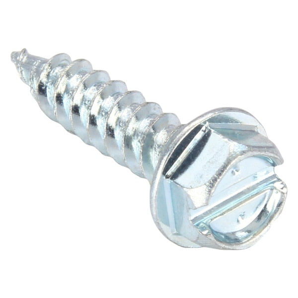 Sheet Metal Screw, #8 x 3/4 in, Zinc Plated Steel Hex Head External Hex Drive, 1000 PK