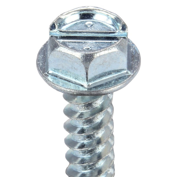 Sheet Metal Screw, #8 x 3/4 in, Zinc Plated Steel Hex Head External Hex Drive, 1000 PK