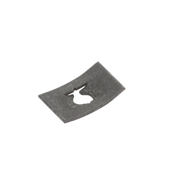 Spring Nut, #4, Flat Shape, Steel, Black Phosphate Finish, 100 PK