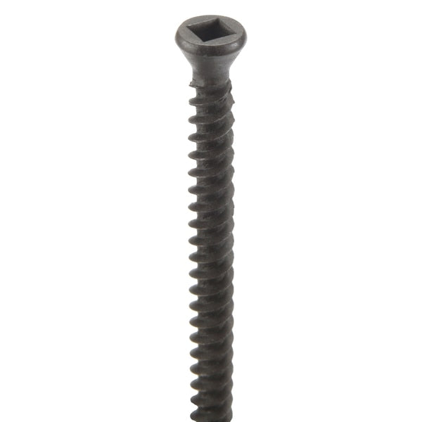 Wood Screw, #6, 2-1/4 in, Black Phosphate Steel Trim Head Square Drive, 181 PK