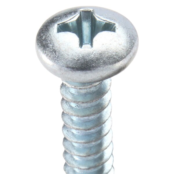 Sheet Metal Screw, #8 x 1 in, Zinc Plated Steel Pan Head Phillips Drive, 100 PK