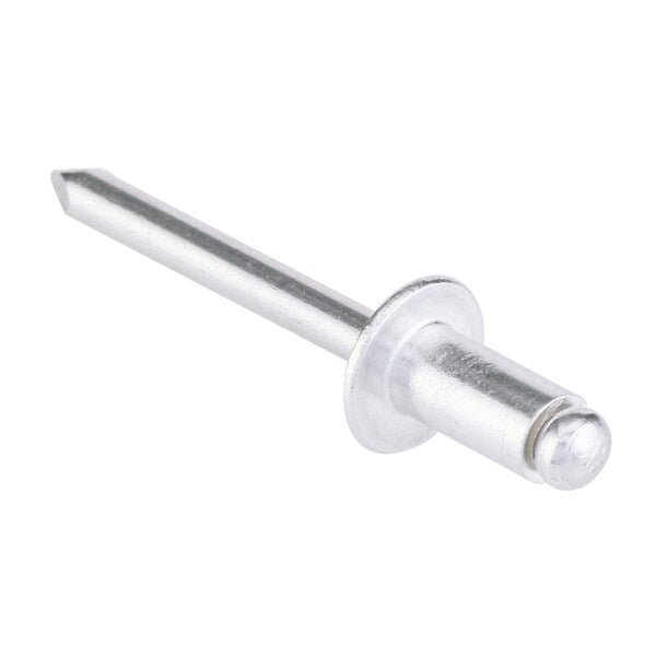 Blind Rivet, Dome Head, 1/4 in Dia., 1/2 in L, Aluminum Body, 100 PK