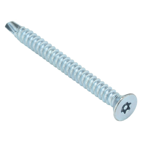 #10-16 x 2 in Torx Flat Tamper Resistant Screw, Steel, Zinc Plated Finish, 50 PK