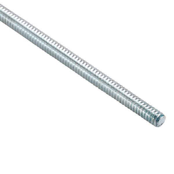 Fully Threaded Rod, 6-32, 2 ft, Steel, Grade A, Zinc Plated Finish