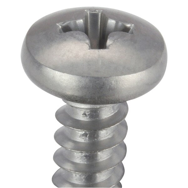 Self-Drilling Screw, #10 x 3/4 in, Plain 410 Stainless Steel Pan Head Phillips Drive, 100 PK