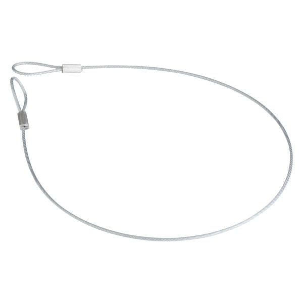 2 Loops Lanyard, 18 in, 3/64 in Pin Dia., Galvanized Steel, Nylon Coated, 10 PK