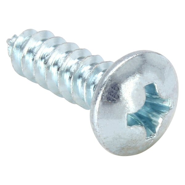 Sheet Metal Screw, #8 x 1/2 in, Zinc Plated Steel Pan Head Phillips Drive, 100 PK