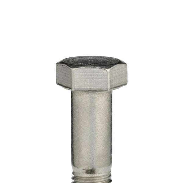 Not Graded, M20-2.50 Hex Head Cap Screw, Plain Stainless Steel, 90 mm L, 5 PK