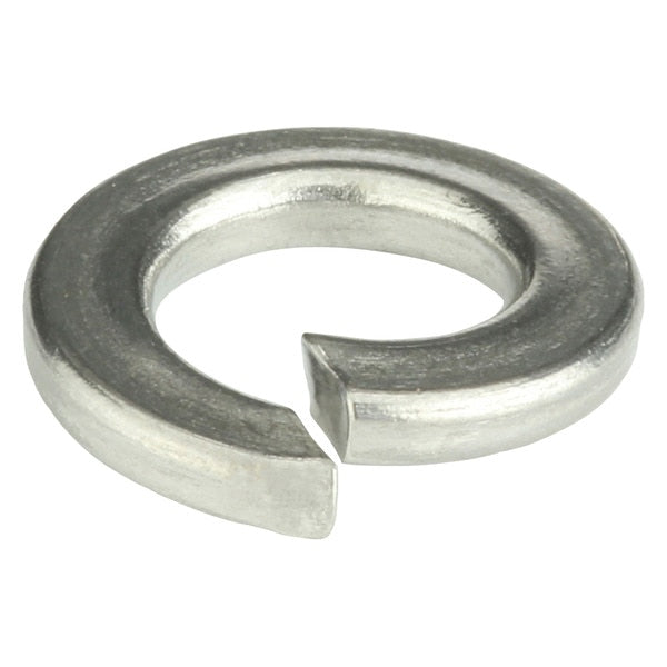 Split Lock Washer, Fits Bolt Size 3/8 in Stainless Steel, Plain Finish, 50 PK