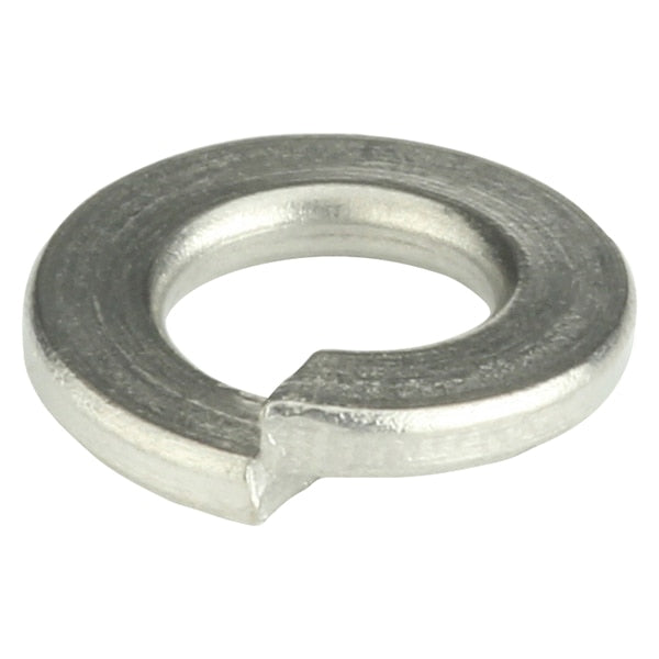 Split Lock Washer, Fits Bolt Size 1/4 in Stainless Steel, Plain Finish, 50 PK