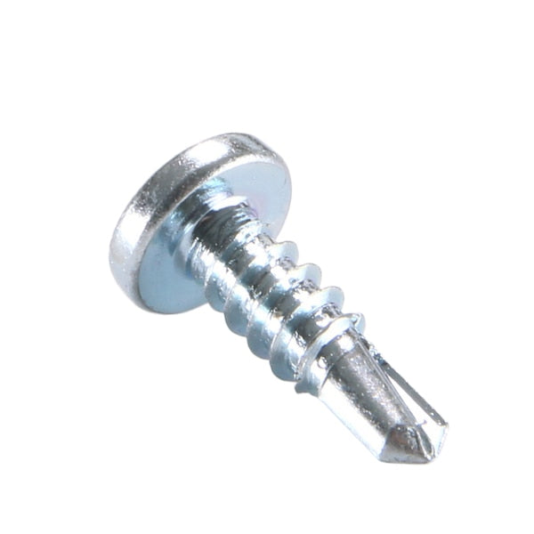 Self-Drilling Screw, #10 x 5/8 in, Clear Zinc Plated Steel Pan Head Phillips Drive, 6000 PK