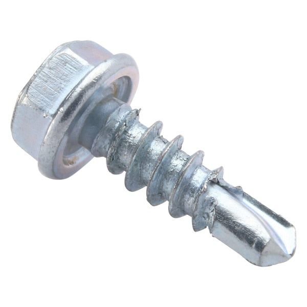 Self-Drilling Screw, #8 x 1/2 in, Zinc Plated Steel Hex Head External Hex Drive, 200 PK