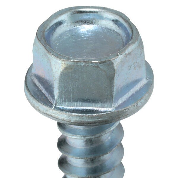 Self-Drilling Screw, #12 x 3/4 in, Zinc Plated Steel Hex Head External Hex Drive, 100 PK