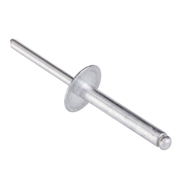 Blind Rivet, Large Flanged Head, 3/16 in Dia., 1-13/64 in L, Aluminum Body, 250 PK