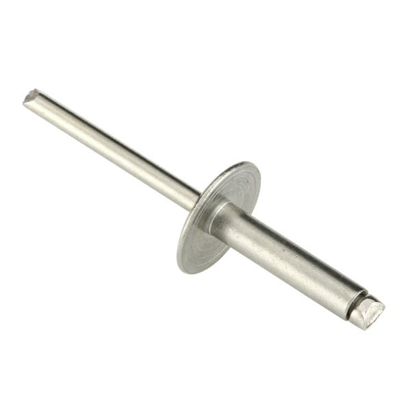 Blind Rivet, Flanged Head, 3/16 in Dia., 53/64 in L, Stainless Steel Body, 250 PK