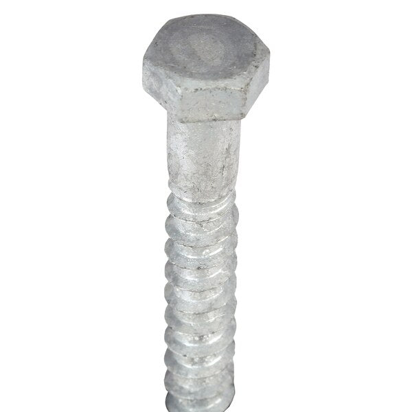 Lag Screw, 3/8 in, 3 in, Steel, Hot Dipped Galvanized Hex External Hex Drive, 50 PK