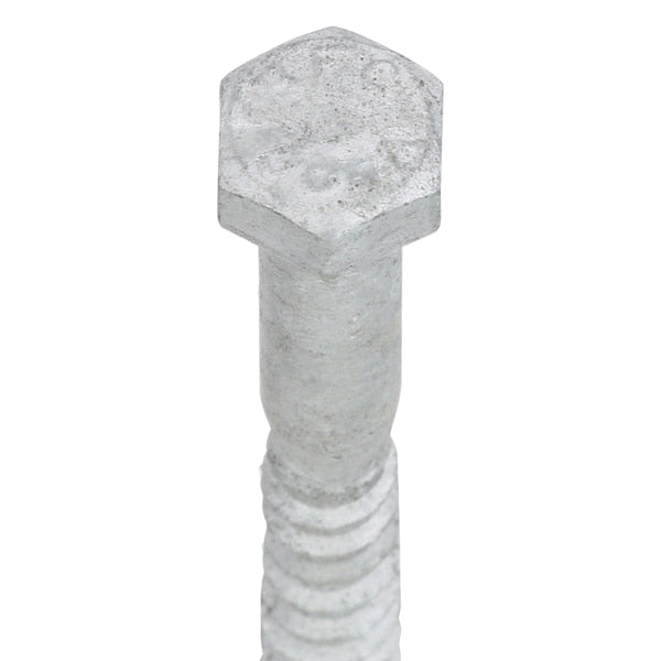 Lag Screw, 3/8 in, 3-1/2 in, Steel, Hot Dipped Galvanized Hex External Hex Drive, 50 PK
