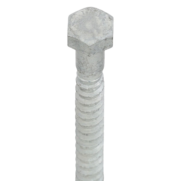Lag Screw, 3/8 in, 4 in, Steel, Hot Dipped Galvanized Hex External Hex Drive, 50 PK